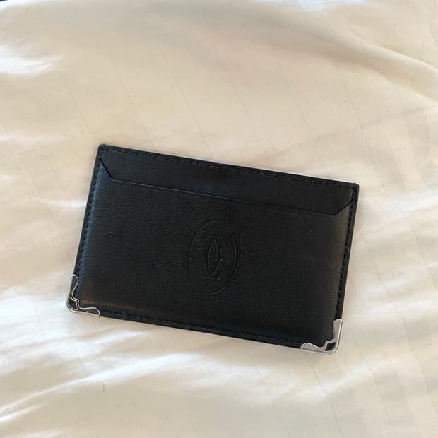 까르띠에 머스트 블랙 레더 카드 홀더