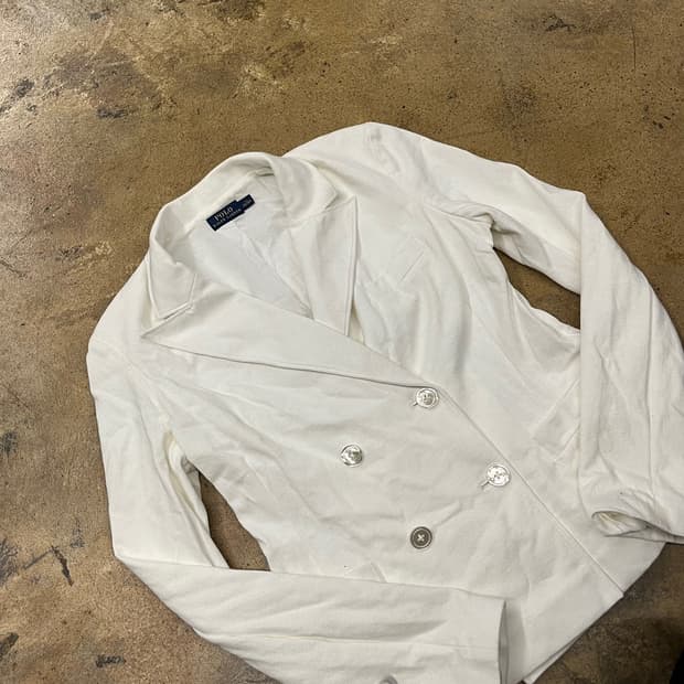 [정품/4] 폴로 랄프로렌 화이트 더블 버튼 자켓 b15
