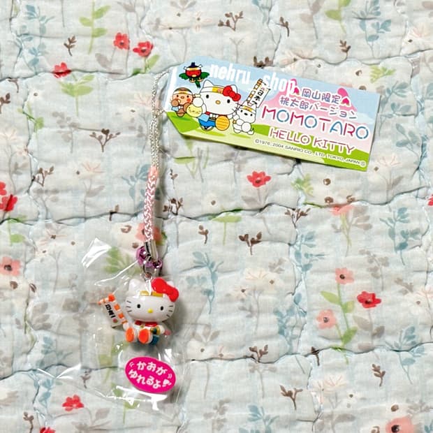 (이체시에눌) 2004년도 고전키티 키티스트랩 오키야마 한정 모모타로버전