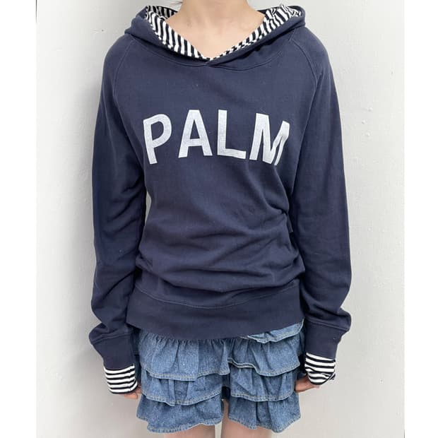 PALM 스트라이프 레이어드 후드