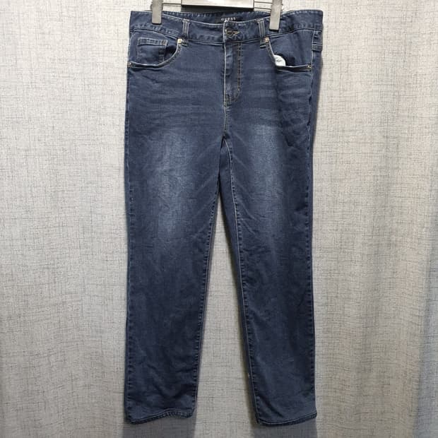 게스 짙은 데님 청바지 