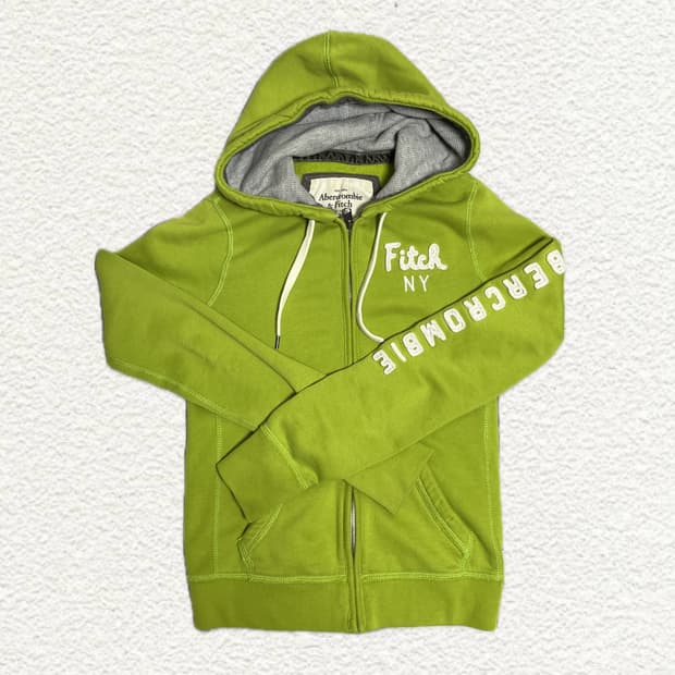 아베크롬비 연두색 후드집업 S