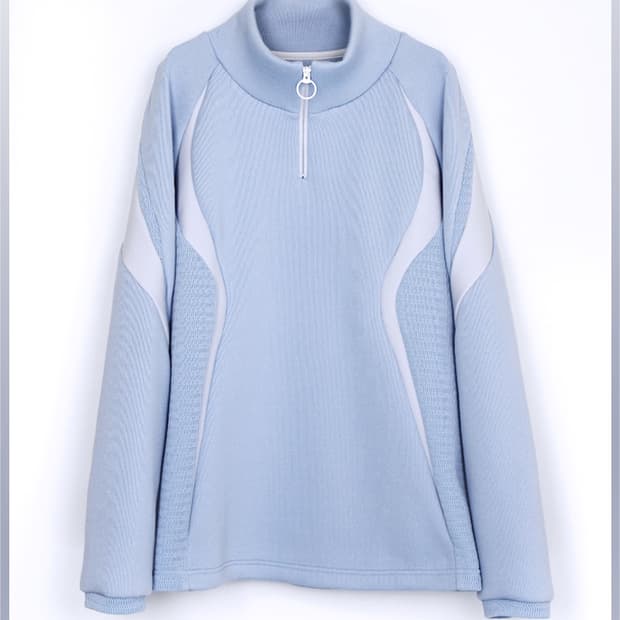 Chloma 클로마 마오노스케 발뭉 서브컬쳐 아노깔 하프넥 블루 스웨터