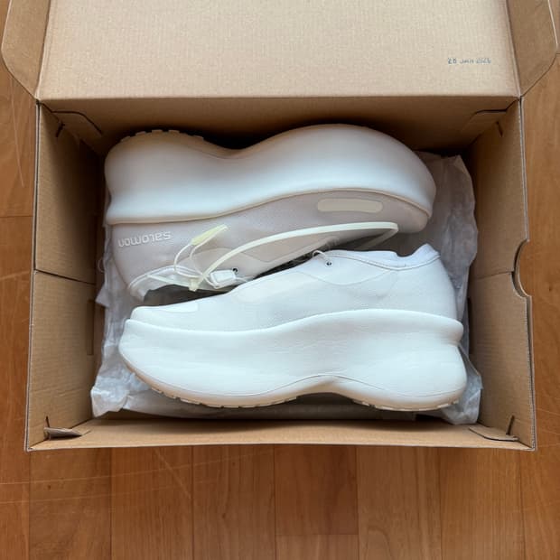 270 살로몬 x 꼼데가르송 센스 필 플랫폼 화이트