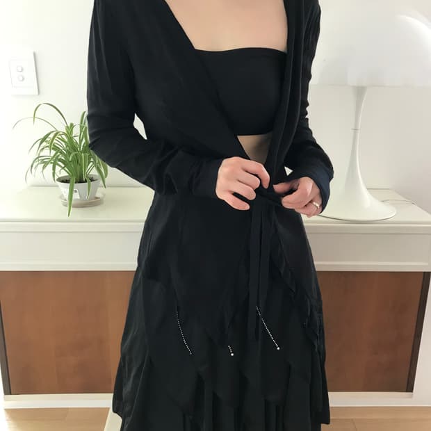 vintage strap cardigan