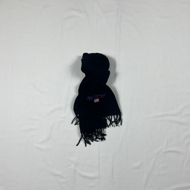 데드스탁 90‘s 폴로랄프로렌 폴로스포츠 로고 머플러 목도리