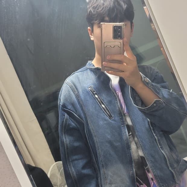 메종미네드 바이커 데님자켓 인디고