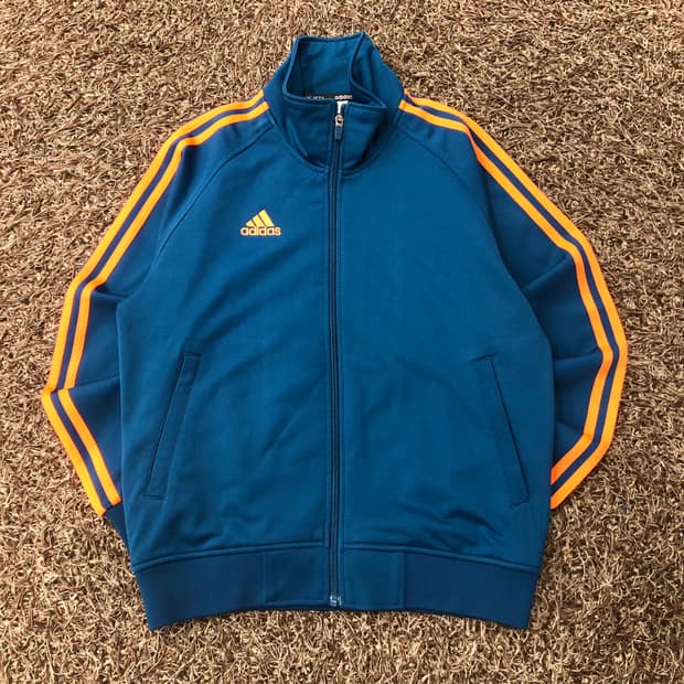 XS 아디다스 져지 븡루 오렌지 트랙 자켓