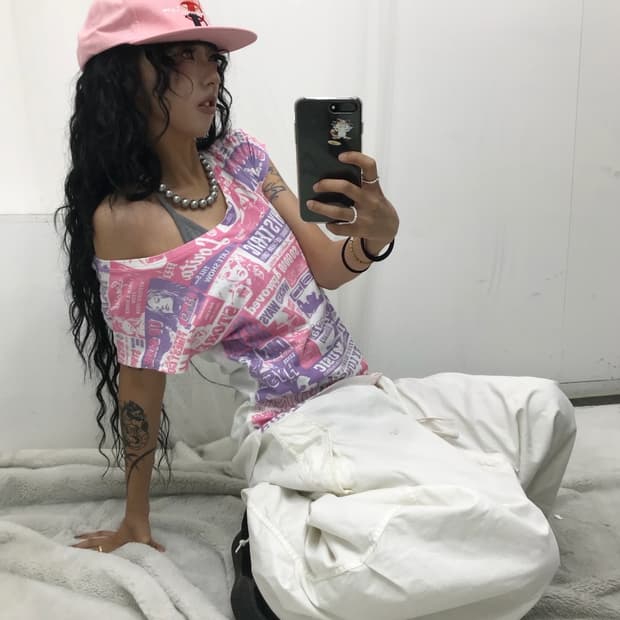 < Hysteric Glamour His girl Pink/Purple 