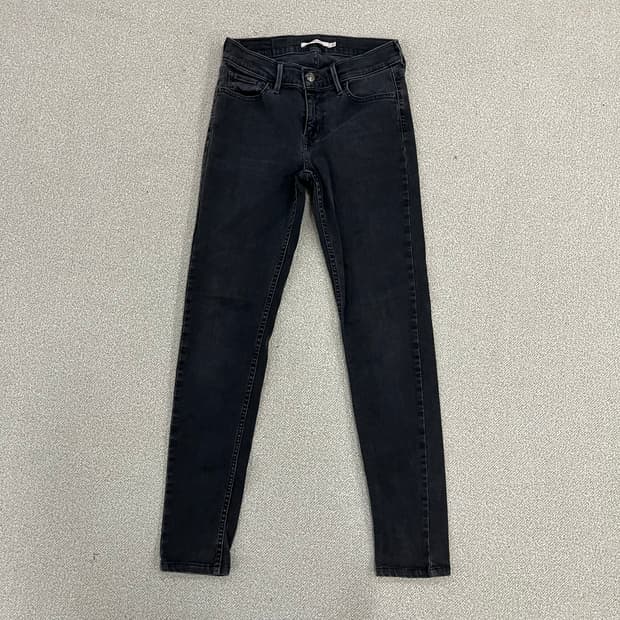 27 리바이스 슈퍼 스키니 흑청 데님 0213M