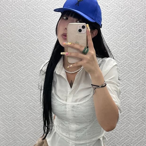 푸마 x 아미 다즐링 블루 로우 커브 스냅 볼캡 C13972