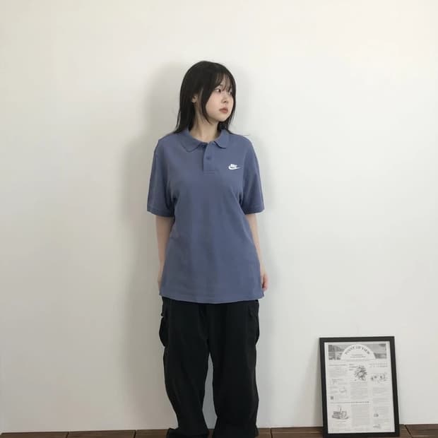 Nike Swoosh Polo Shirt Blue