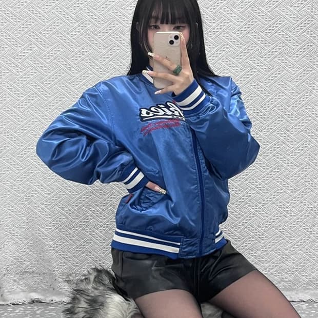 디키즈 올드스쿨 레트로 스타디움 바시티 자켓 L C09786