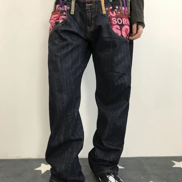 Sorridere Patchwork Graphic Denim Jeans