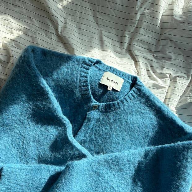 [XL] 아트이프액츠 모헤어 라운드넥 가디건