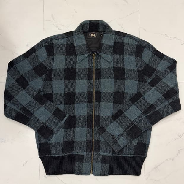 RRL 버팔로 울 집업니트