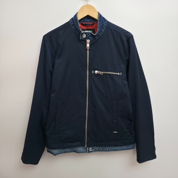 [M] 디젤 네이비 데님 블루종 자켓