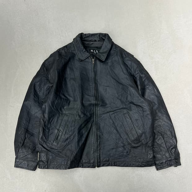 max 레더 봄버자켓 s09081