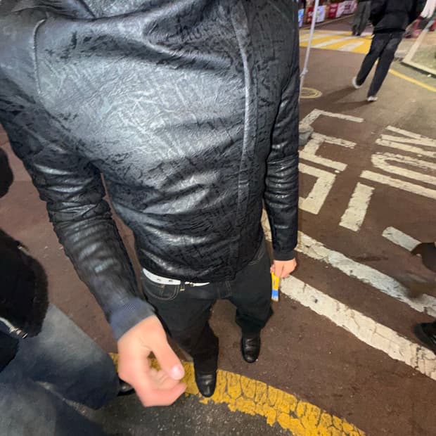 핸드메이드 사선 하이넥 코팅 자켓