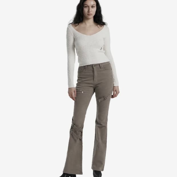 오도어 Belt cargo pants in camel (ver.2)