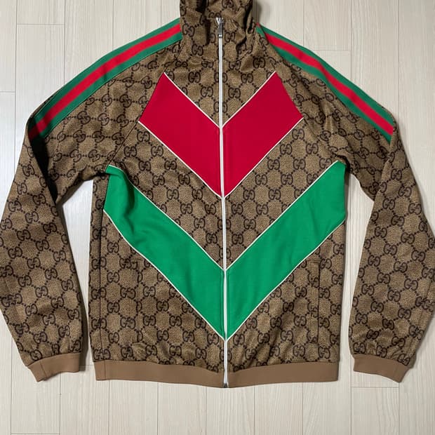 구찌 GG모노그램 웹스트라이프 트랙자켓(L싸이즈)