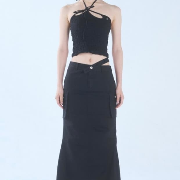 페인오어플레져 닉스 롱 카고스커트 블랙 M 판매