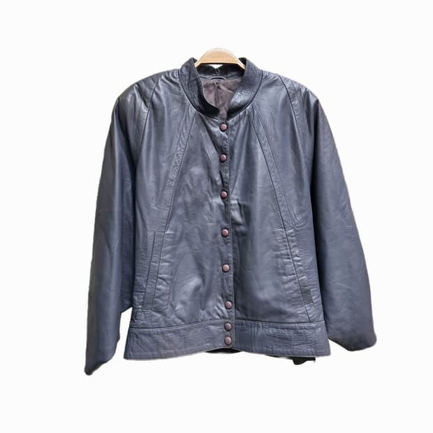 Skinni by Ileana Borelli 그레이 램스킨 숏자켓