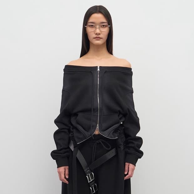 LCDC 24FW 워시드 오프숄더 집업