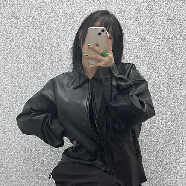 라퍼지스토어 스트릿힙 모던락시크 버핑레더 라이더자켓 M C08615