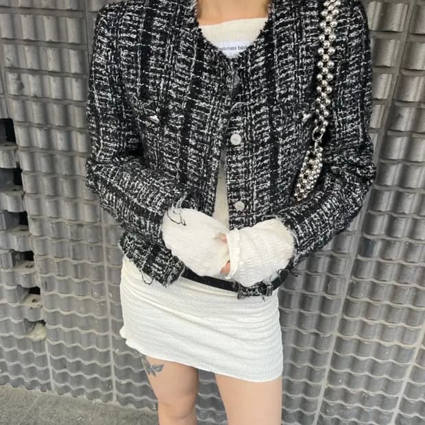 더미스테리어스호텔 트위드 자켓