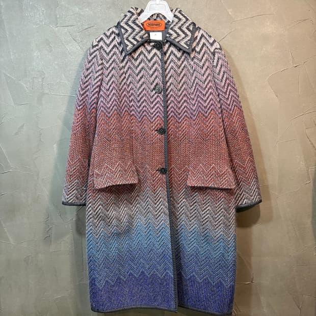 [44] MISSONI 미쏘니 쉐브론 패턴 코트