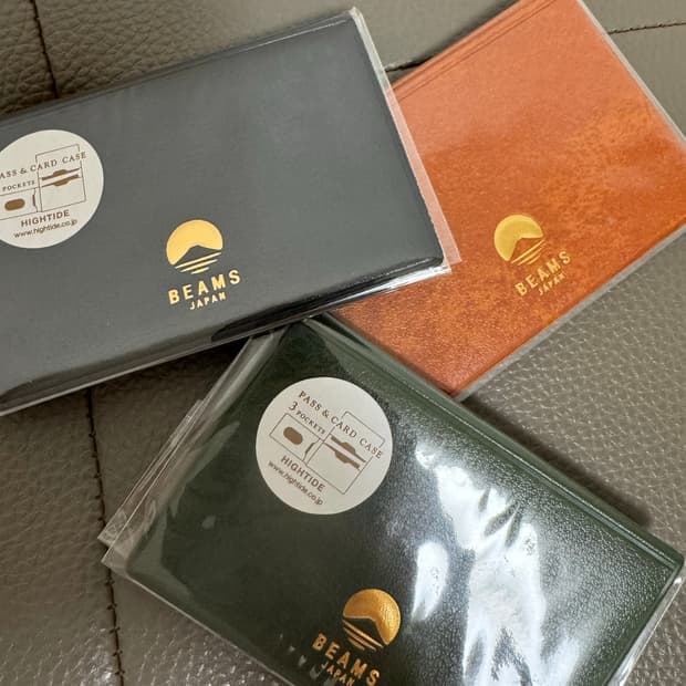 새상품 빔즈 지갑 3 검정 그린 오렌지