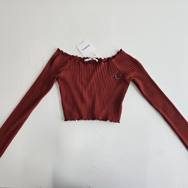 어반드레스 골지 롱슬리브 브릭 브라운