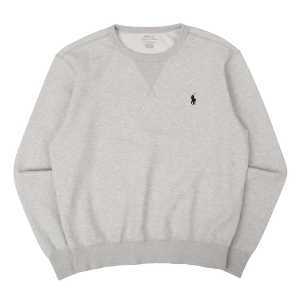 폴로 랄프로렌 헤더 그레이 코튼 폴리 스웻셔츠