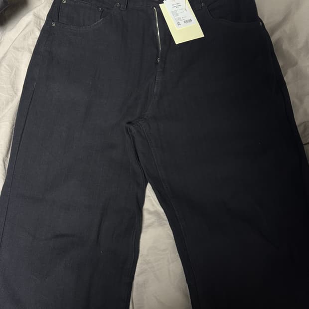 4) 폴리테루 스트라이프 고시마 팬츠 블랙