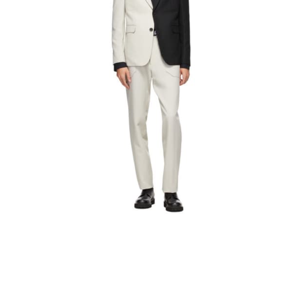 fendi black and off-white wool bicolor b