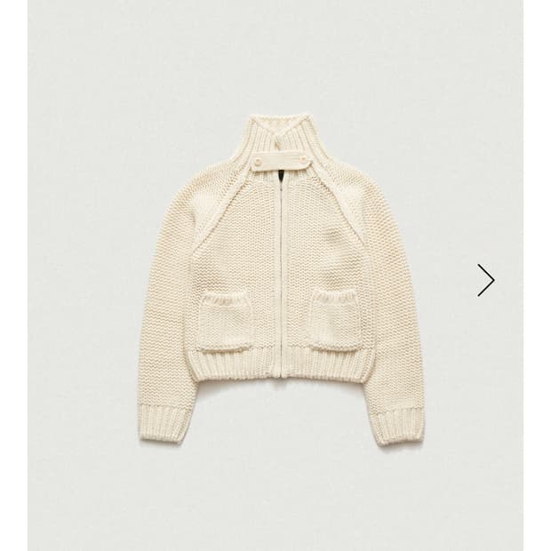 더바넷 soap 솝 니트 집업 아이보리