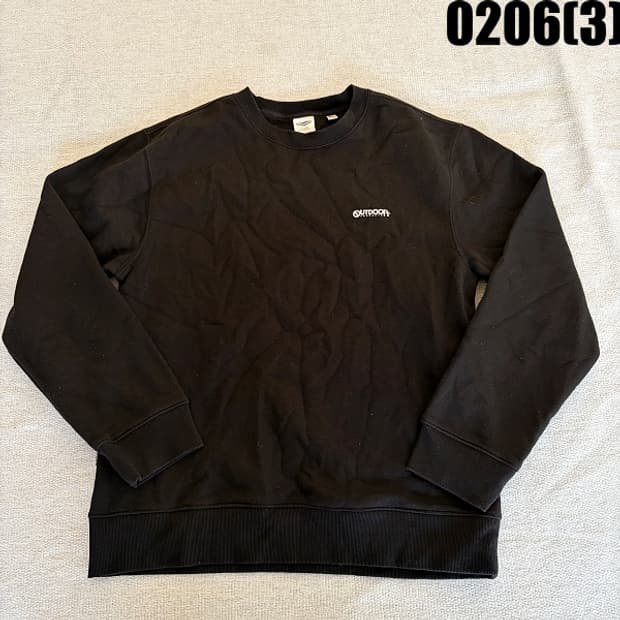 [M] 아웃도어 블랙 맨투맨 티셔츠 0206(3)