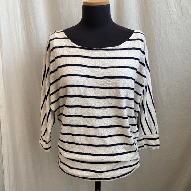 PROPORTION 레이스 스트라이프 탑(M)