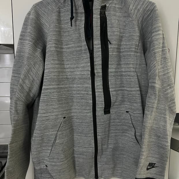 나이키 테크팩 그레이 후드 집업