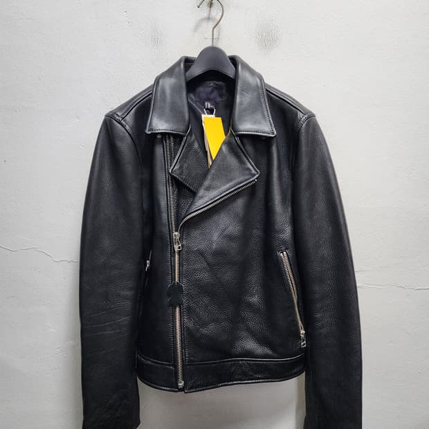 (새상품) H&M 30만원 리얼레더 소가죽 라이더자켓 