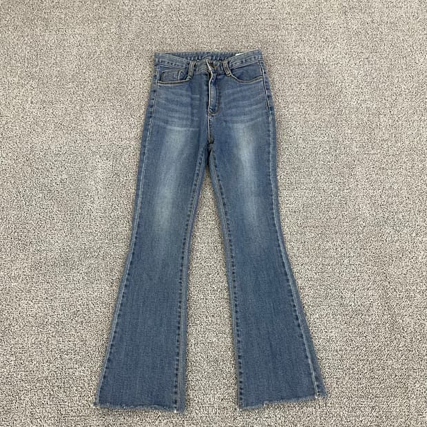 [S] 플라이모델 하이웨스트 부츠컷 워싱 데님팬츠 1209EB2