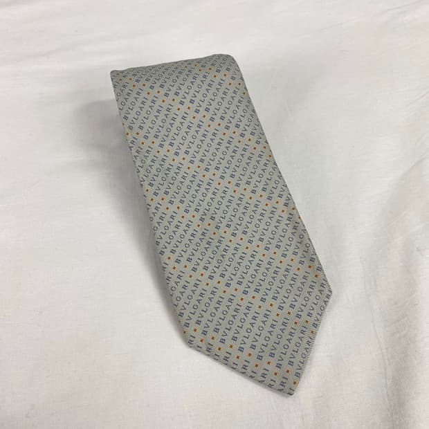 불가리 BVLGARI 실크 넥타이