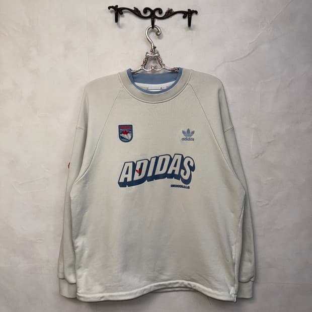 Adidas sweat crew neck mtm white XL