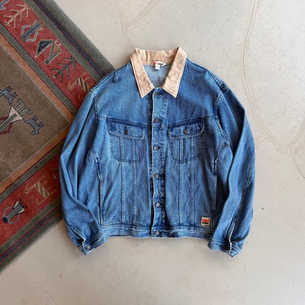 vtg 코듀로이 카라 트러커 자켓