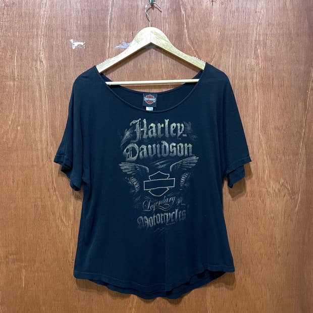 (L) Harley Davidson 할리 프린팅 나그랑 반팔