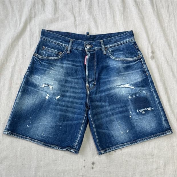 Dsquared2 디스퀘어드2 레귤러 데미지 반바지 48
