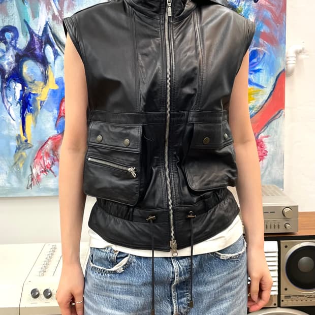 [34] See by Chloe 끌로에 후드 레더 베스트