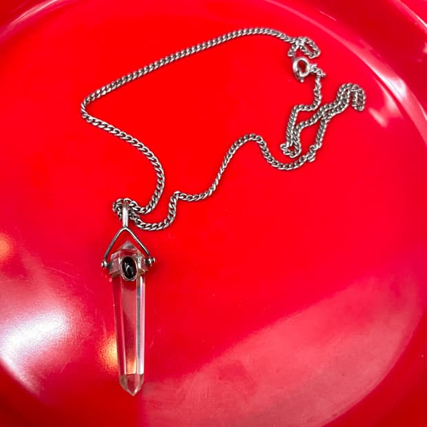 빈티지 925 실버 크리스탈 목걸이