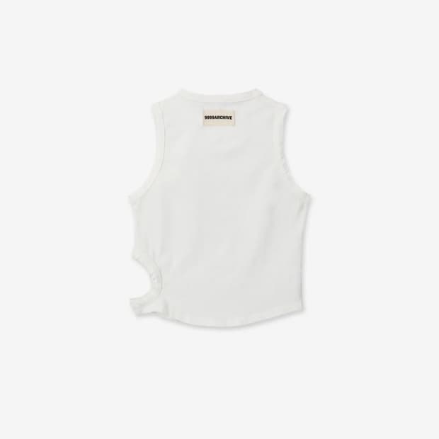새상품) 9999아카이브 Crooked Sied Ribbon Vest